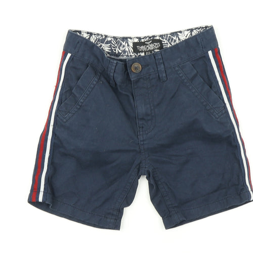 Threadboys Girls Blue Striped   Shorts Size 5-6 Years