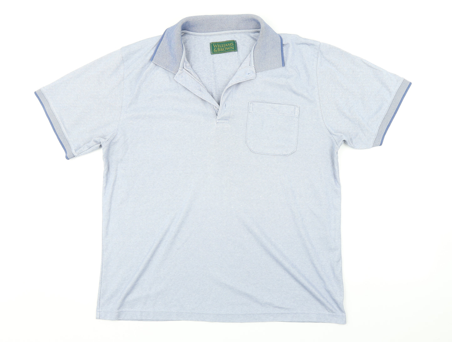 Williams and Brown Mens Blue    Polo Size M