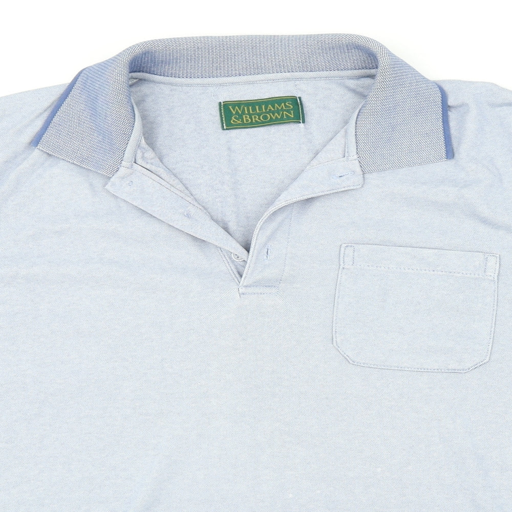 Williams and Brown Mens Blue    Polo Size M