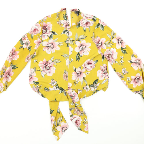 Primark Womens Multicoloured Floral  Wrap Blouse Size 10  - wrap front style