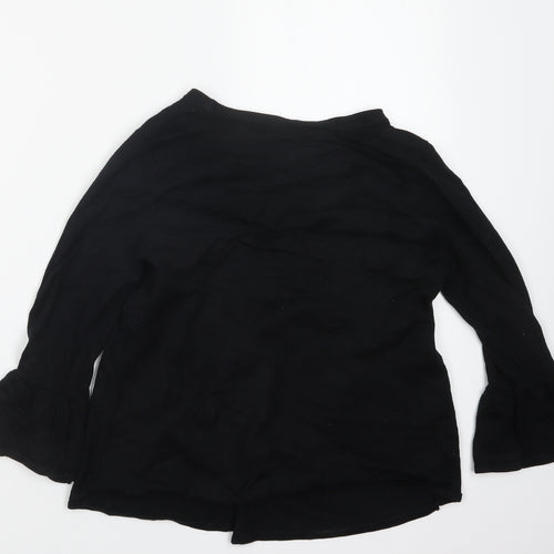 Marks and Spencer Womens Black  Knit Cardigan Jumper Size 12  - Top and cardigan in one