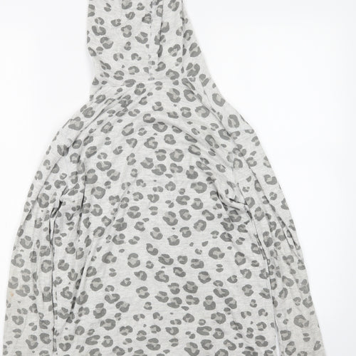 H&M Girls Grey Animal Print Knit Cardigan Jumper Size 11-12 Years