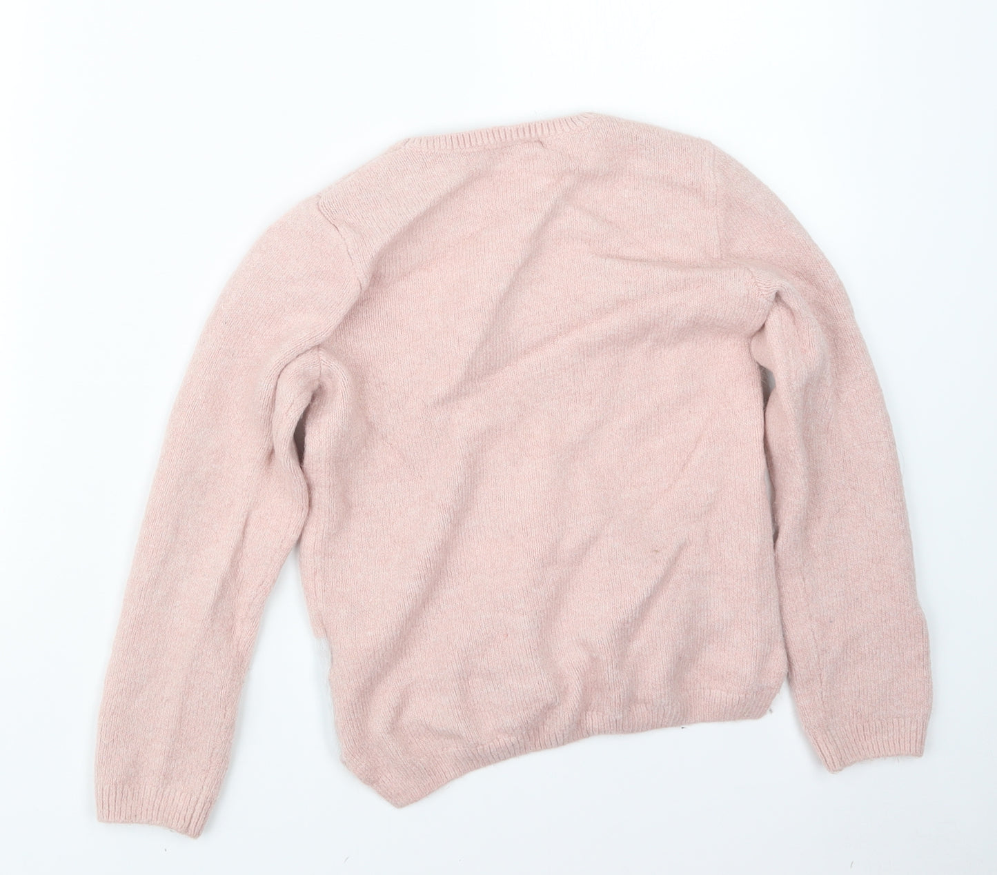 H&M Girls Pink  Knit Pullover Jumper Size 8-9 Years  - Christmas