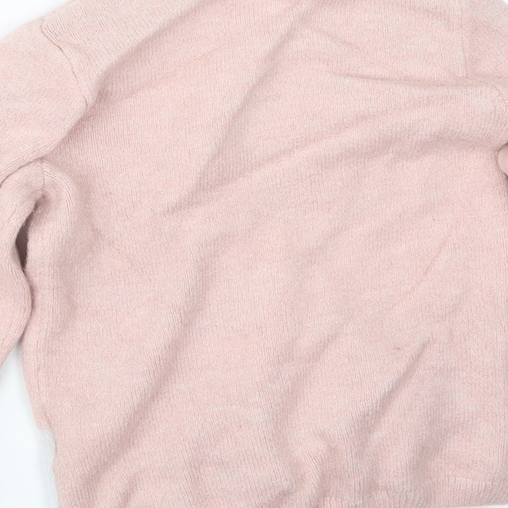 H&M Girls Pink  Knit Pullover Jumper Size 8-9 Years  - Christmas