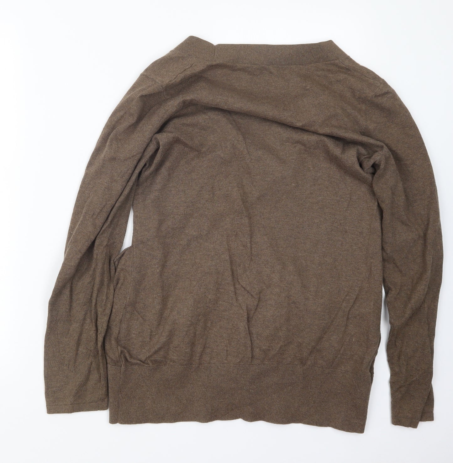 Laura Ashley Womens Brown  Knit Cardigan Jumper Size 12