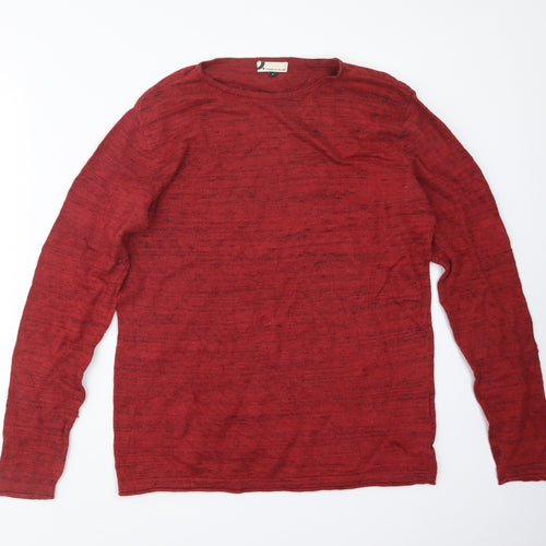 Dressmann.com Mens Red  Knit Pullover Jumper Size L