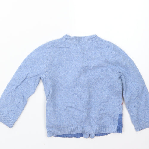 Baby Boden Girls Blue  Knit Cardigan Jumper Size 18-24 Months