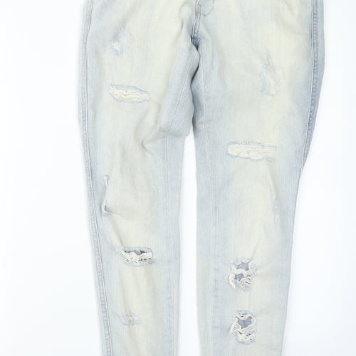 Mango Womens Blue  Denim Straight Jeans Size 6 L29 in