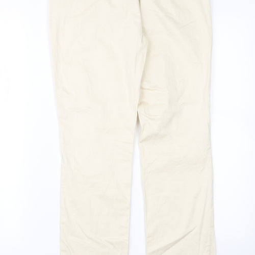 Mango Womens Ivory   Straight Jeans Size 10 L28.5 in