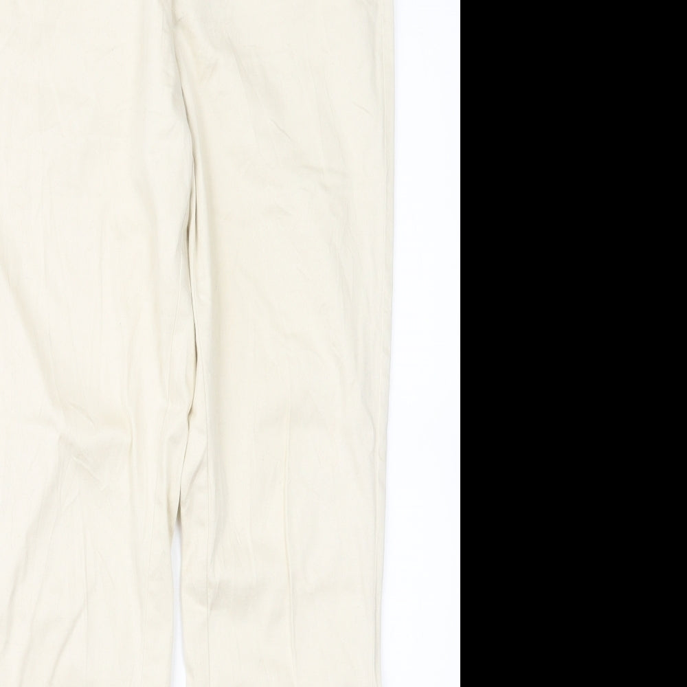 Mango Womens Ivory   Straight Jeans Size 10 L28.5 in