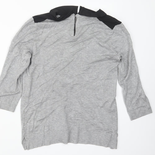 Papaya Womens Grey  Knit Pullover Jumper Size 12
