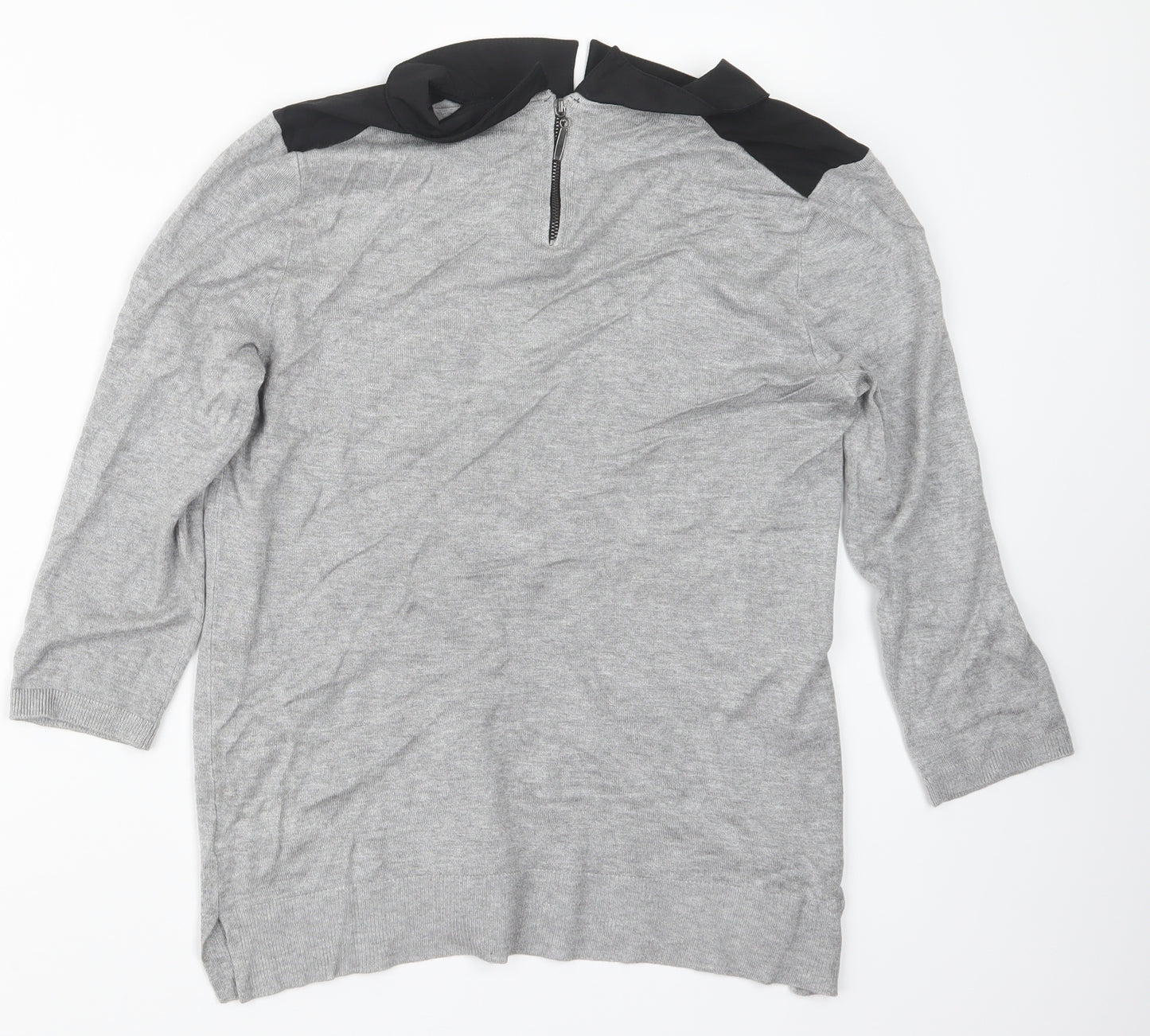 Papaya Womens Grey  Knit Pullover Jumper Size 12