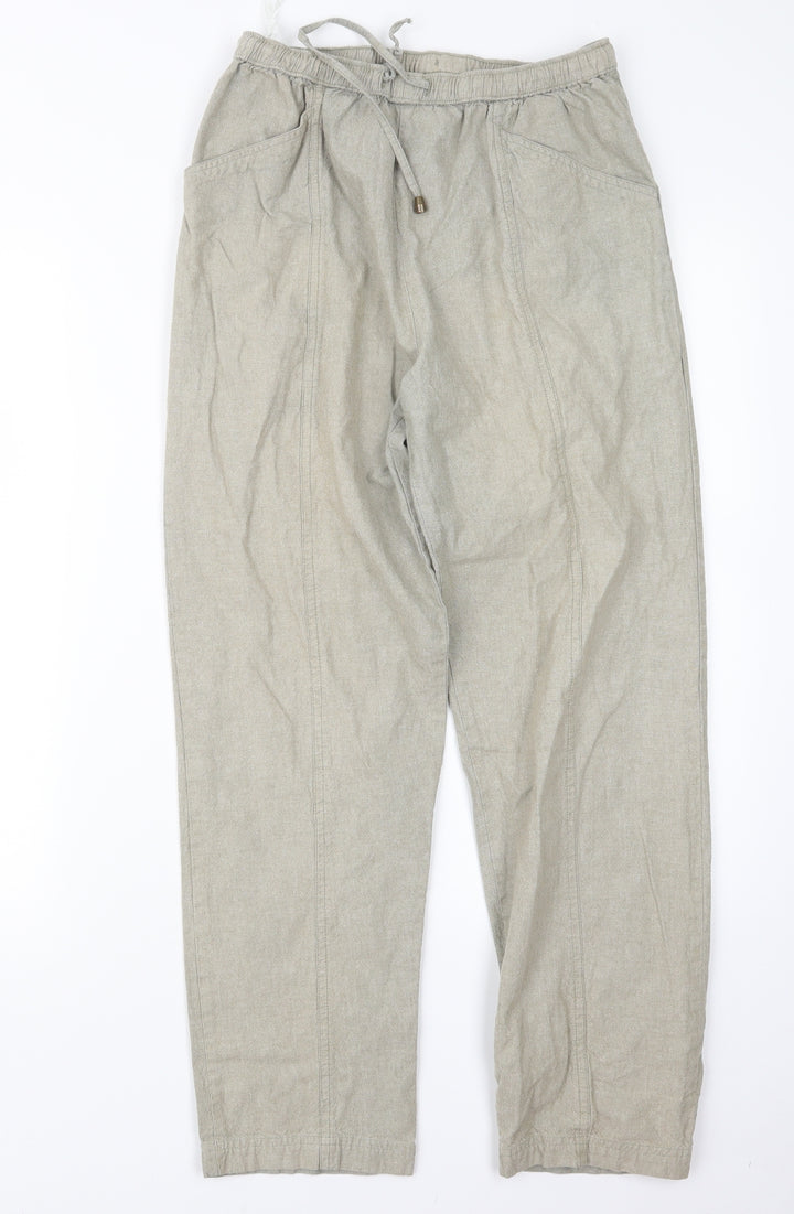 EWM Womens Green Trousers Size 10 L28 in