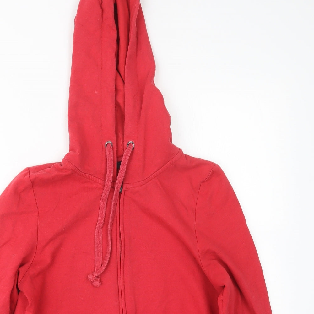 F&F Womens Red   Full Zip Hoodie Size 12