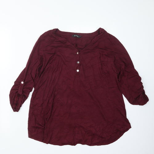 Evans Womens Purple   Basic T-Shirt Size 16