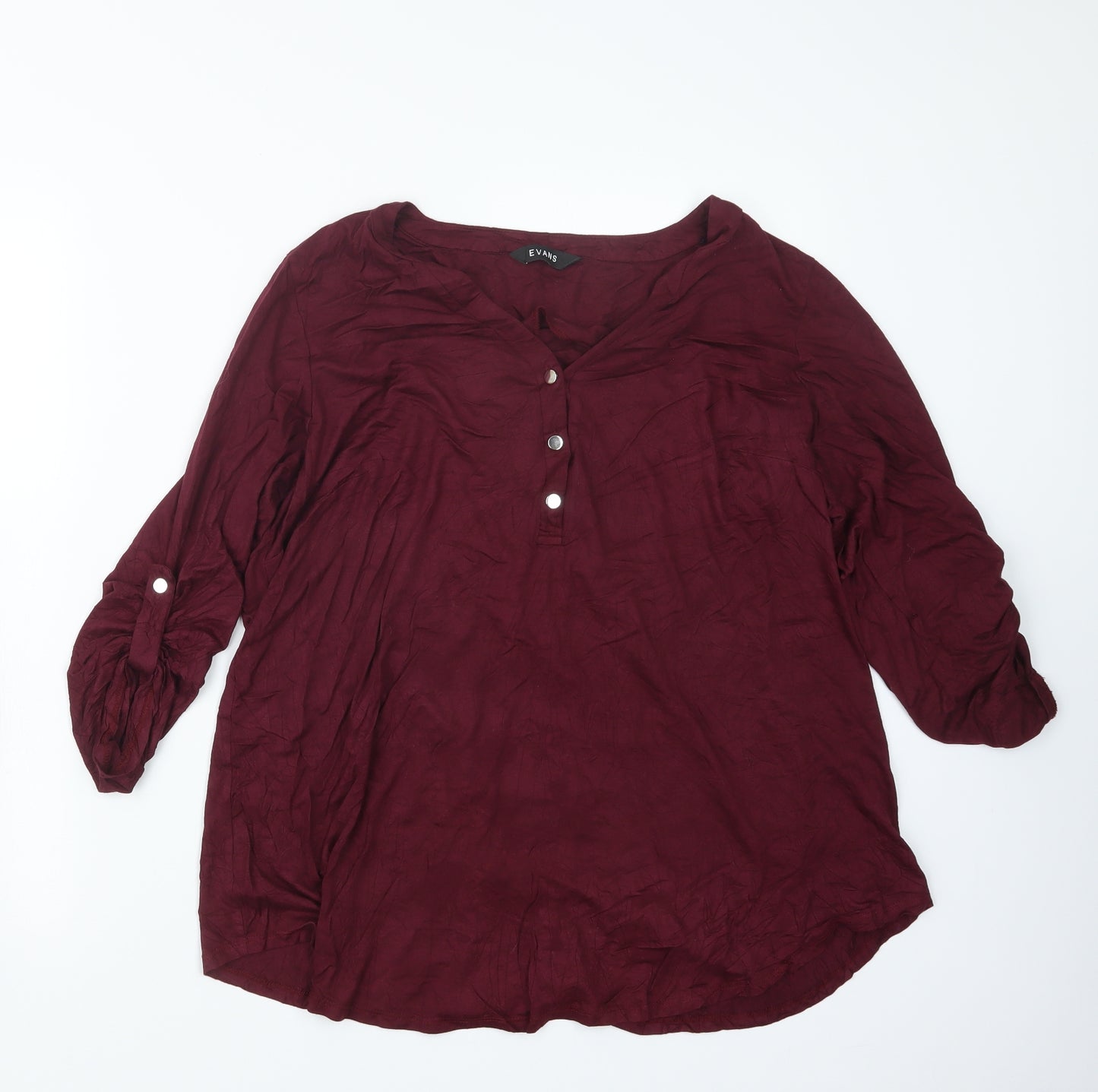 Evans Womens Purple   Basic T-Shirt Size 16