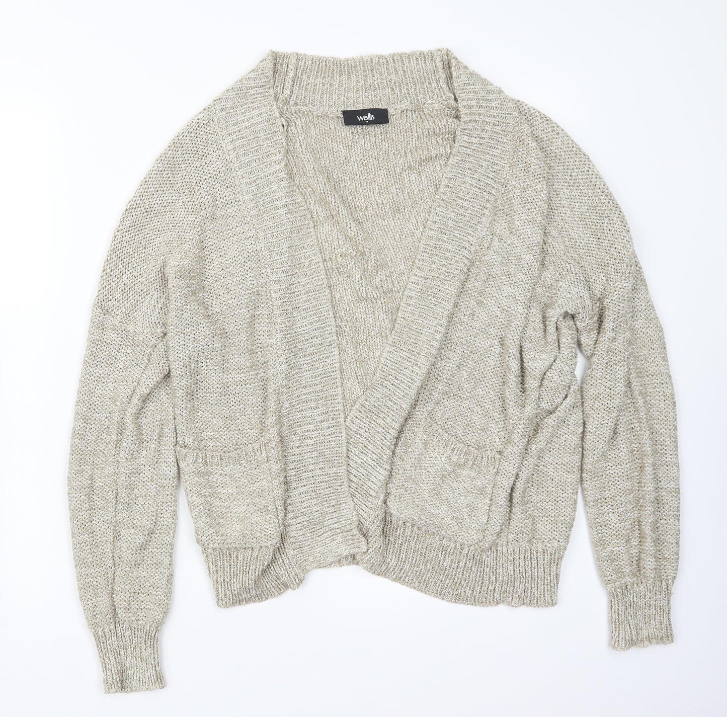 Wallis Womens Beige  Knit Cardigan Jumper Size M