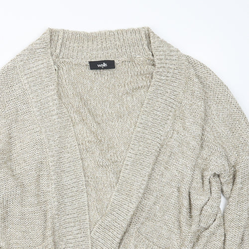 Wallis Womens Beige  Knit Cardigan Jumper Size M