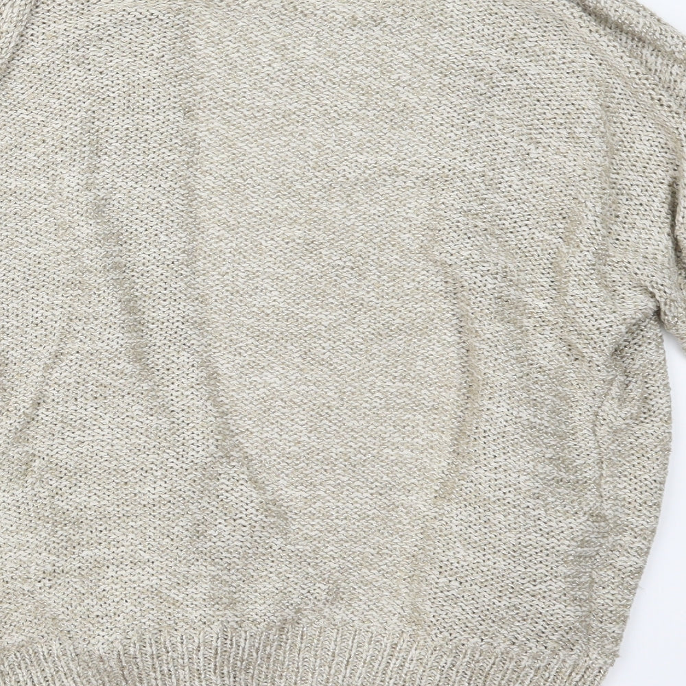 Wallis Womens Beige  Knit Cardigan Jumper Size M