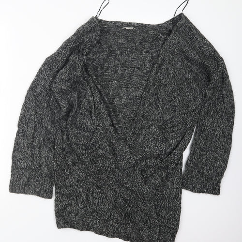 H&M Womens Grey  Knit Cardigan Jumper Size S