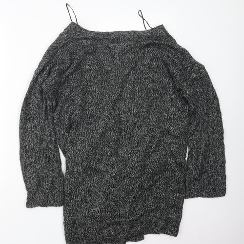 H&M Womens Grey  Knit Cardigan Jumper Size S