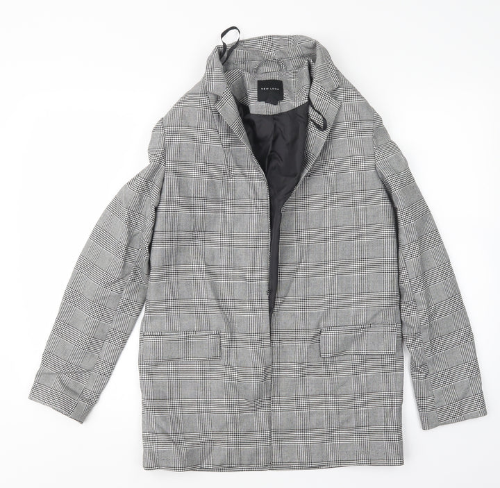 New Look Womens Black Houndstooth  Jacket  Size 8