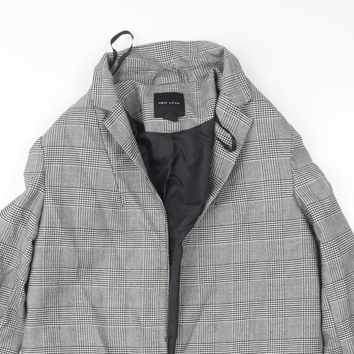 New Look Womens Black Houndstooth  Jacket  Size 8