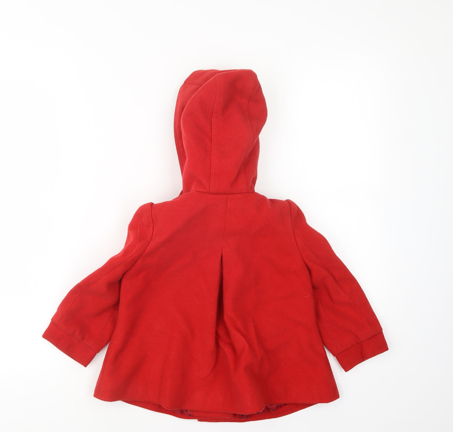 F&F Girls Red   Pea Coat Coat Size 2-3 Years