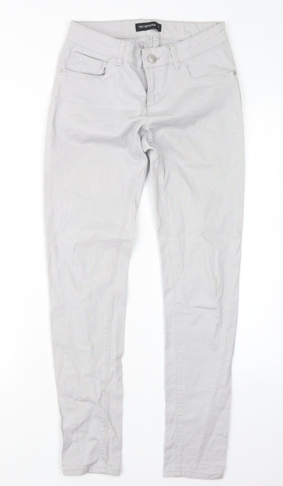 Terranova Womens Grey  Denim Straight Jeans Size S L30 in