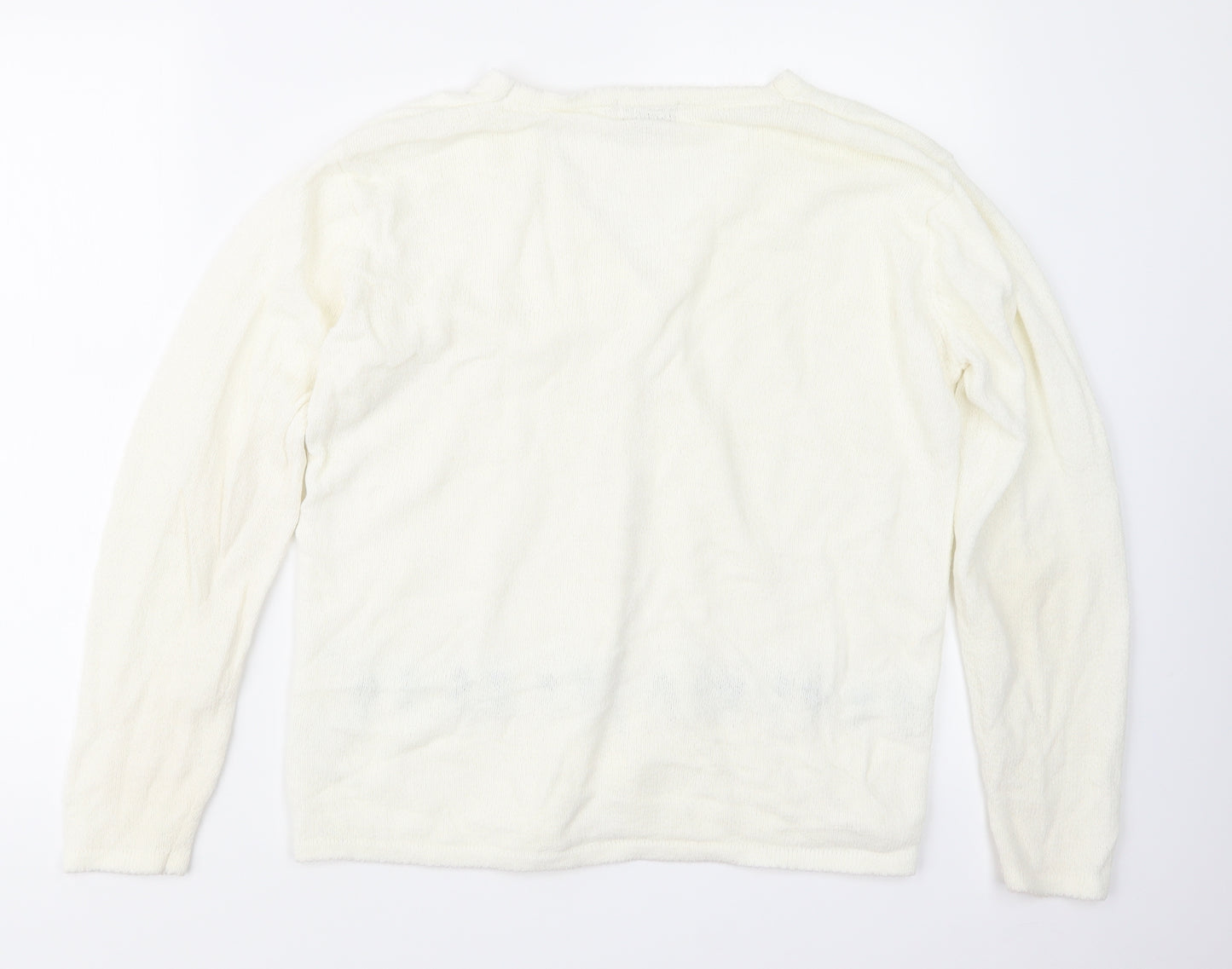 Bonmarché Womens Ivory  Knit Cardigan Jumper Size M