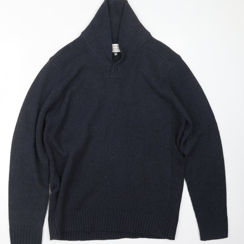 George Mens Blue  Knit Pullover Jumper Size M