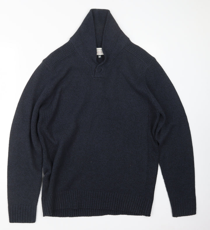 George Mens Blue Knit Pullover Jumper Size M