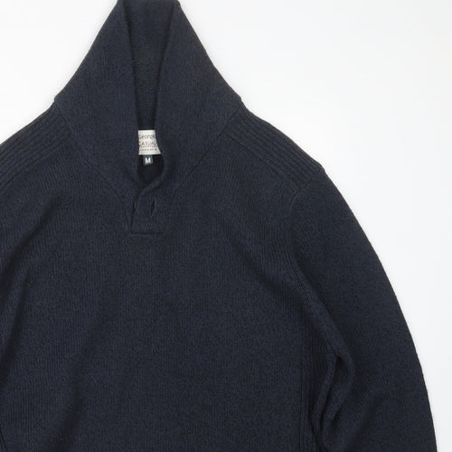 George Mens Blue  Knit Pullover Jumper Size M