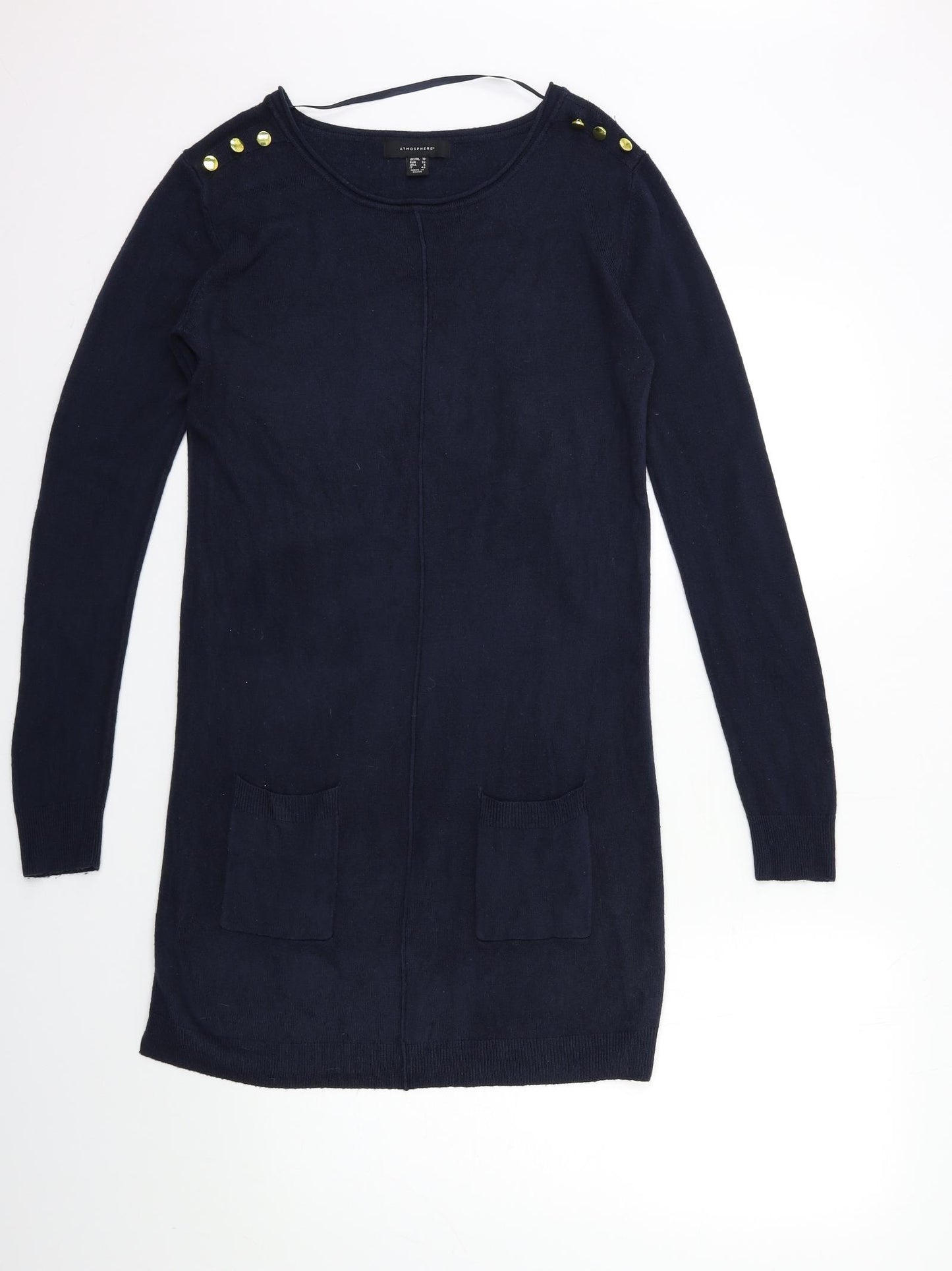 Atmosphere Womens Blue  Knit Jumper Dress  Size 10