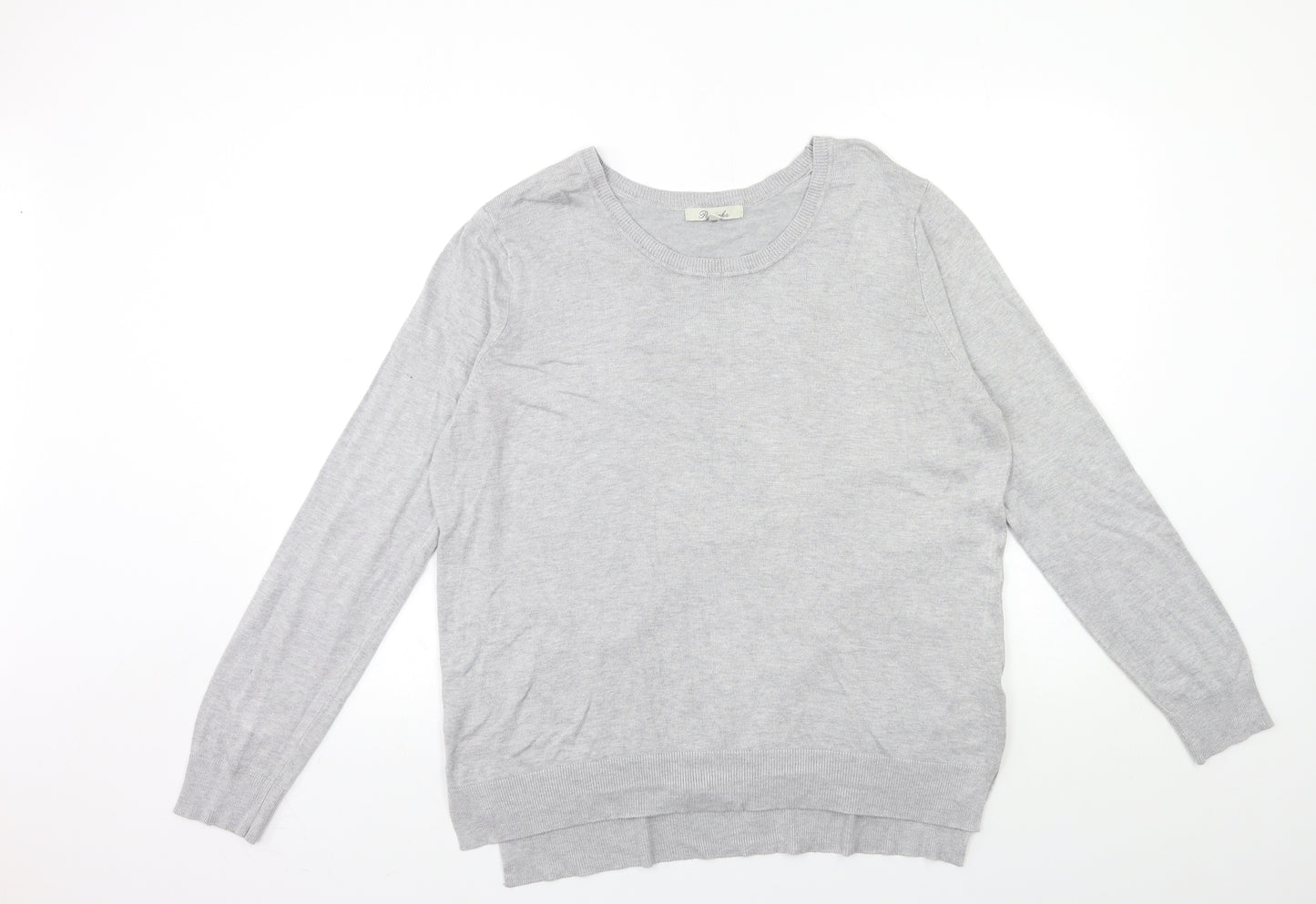 Peacocks Womens Grey  Knit Pullover Jumper Size 20
