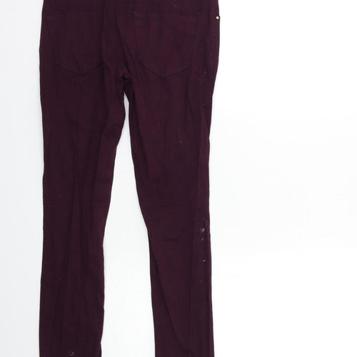 zaib Womens Red  Denim Skinny Jeans Size 10 L28 in