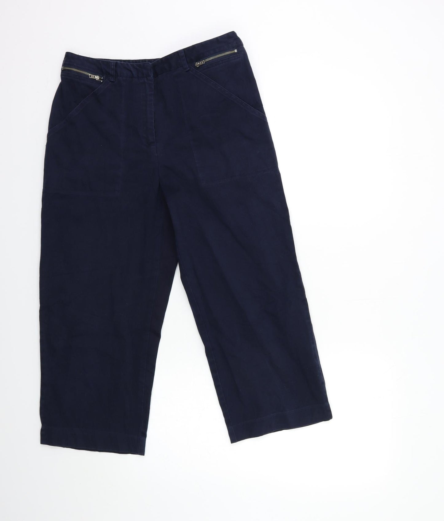 Villager Womens Blue   Cropped Trousers Size 10 L22 in