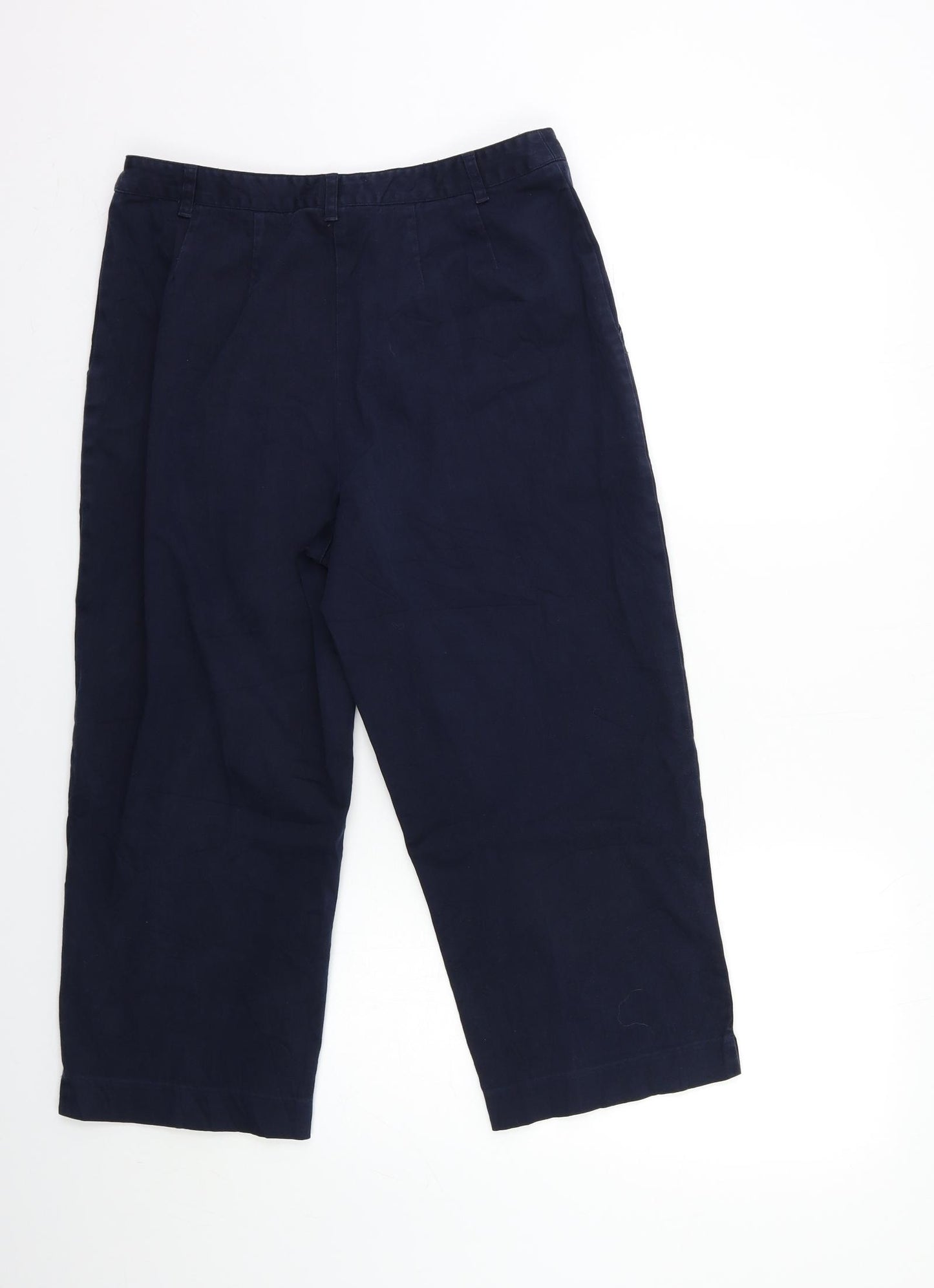 Villager Womens Blue   Cropped Trousers Size 10 L22 in