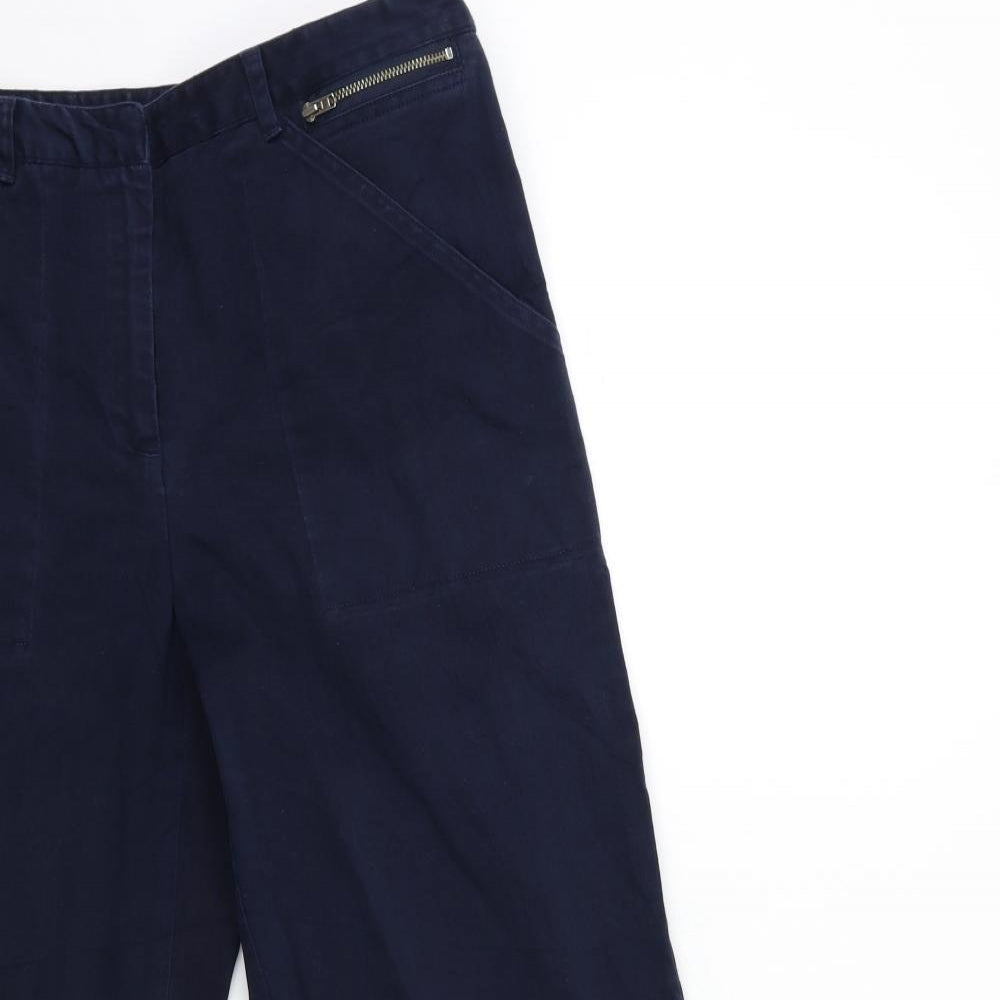 Villager Womens Blue   Cropped Trousers Size 10 L22 in
