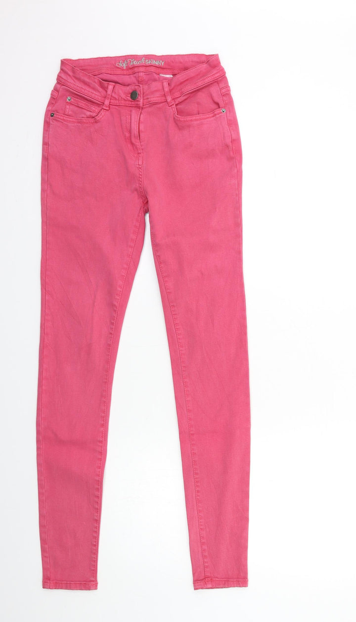 Preworn Womens Pink Denim Skinny Jeans Size 23 in L30 in