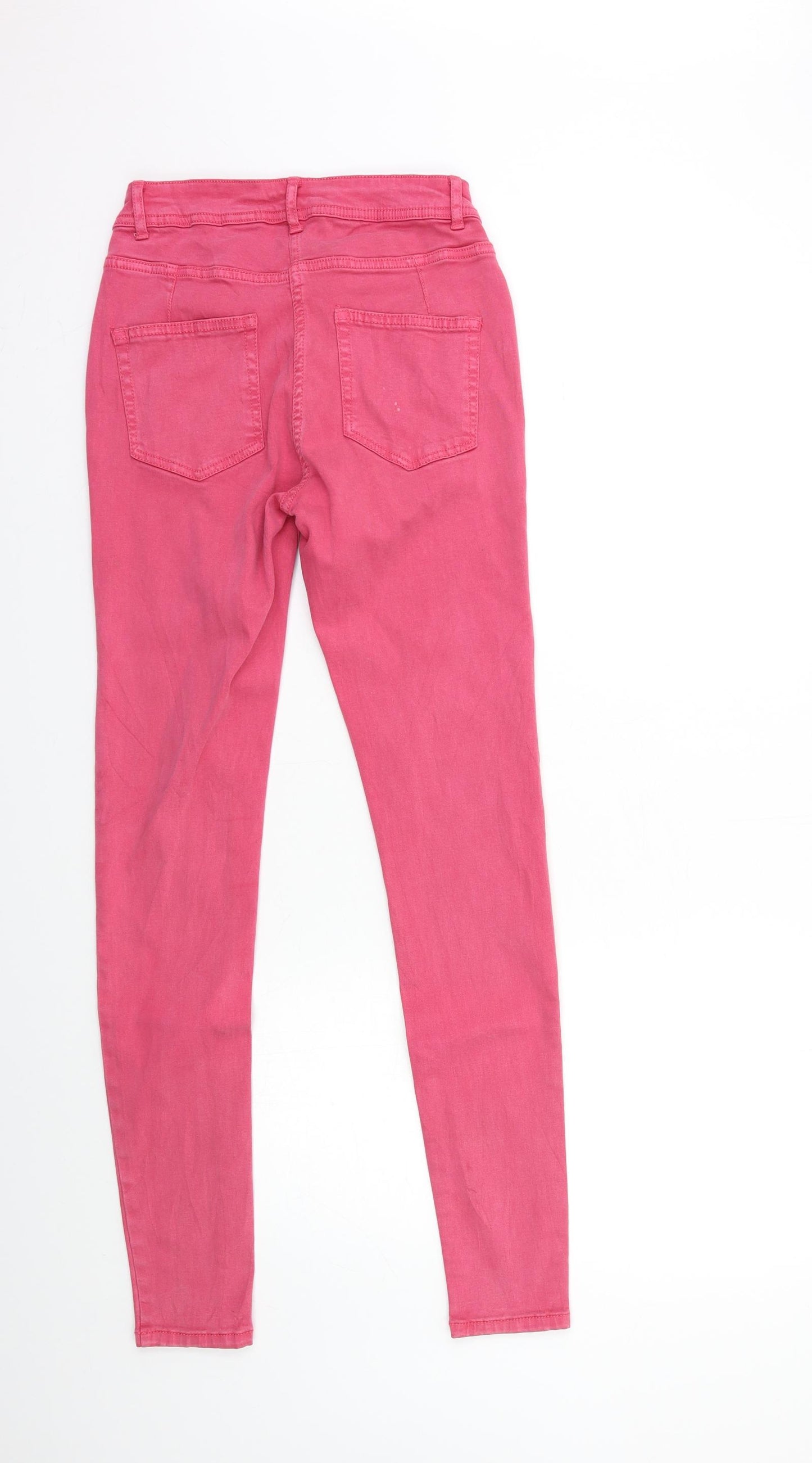 Preworn Womens Pink  Denim Skinny Jeans Size 23 in L30 in