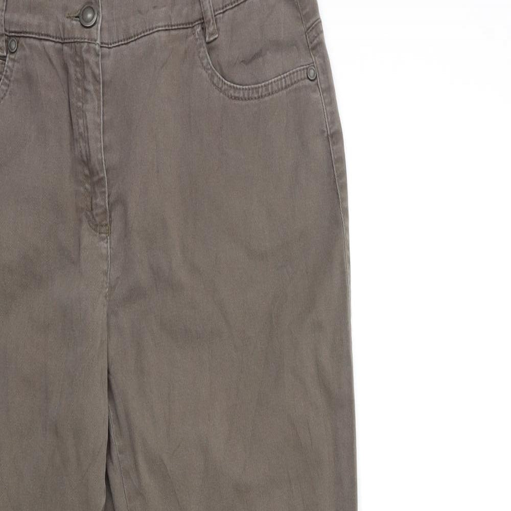 seiumann Womens Grey  Denim Straight Jeans Size 14 L30 in