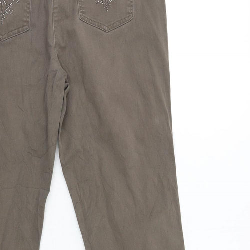 seiumann Womens Grey  Denim Straight Jeans Size 14 L30 in