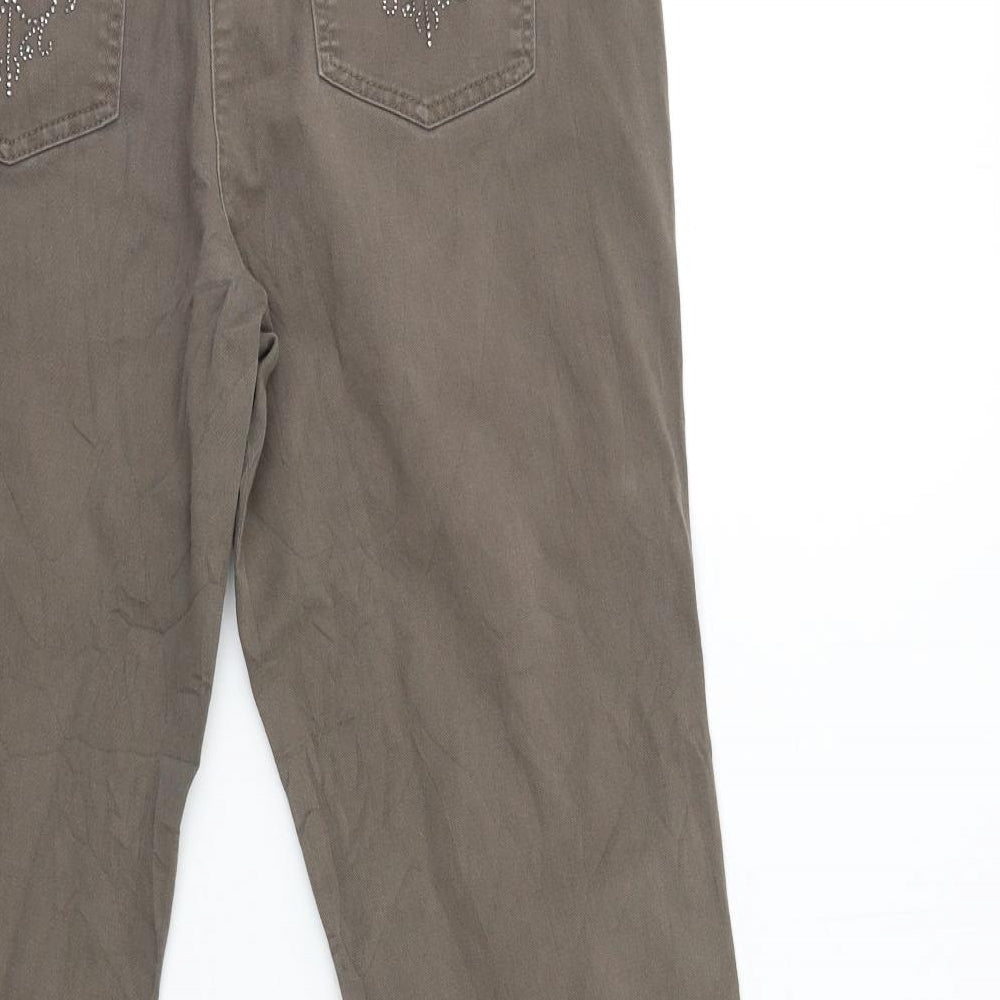 seiumann Womens Grey  Denim Straight Jeans Size 14 L30 in