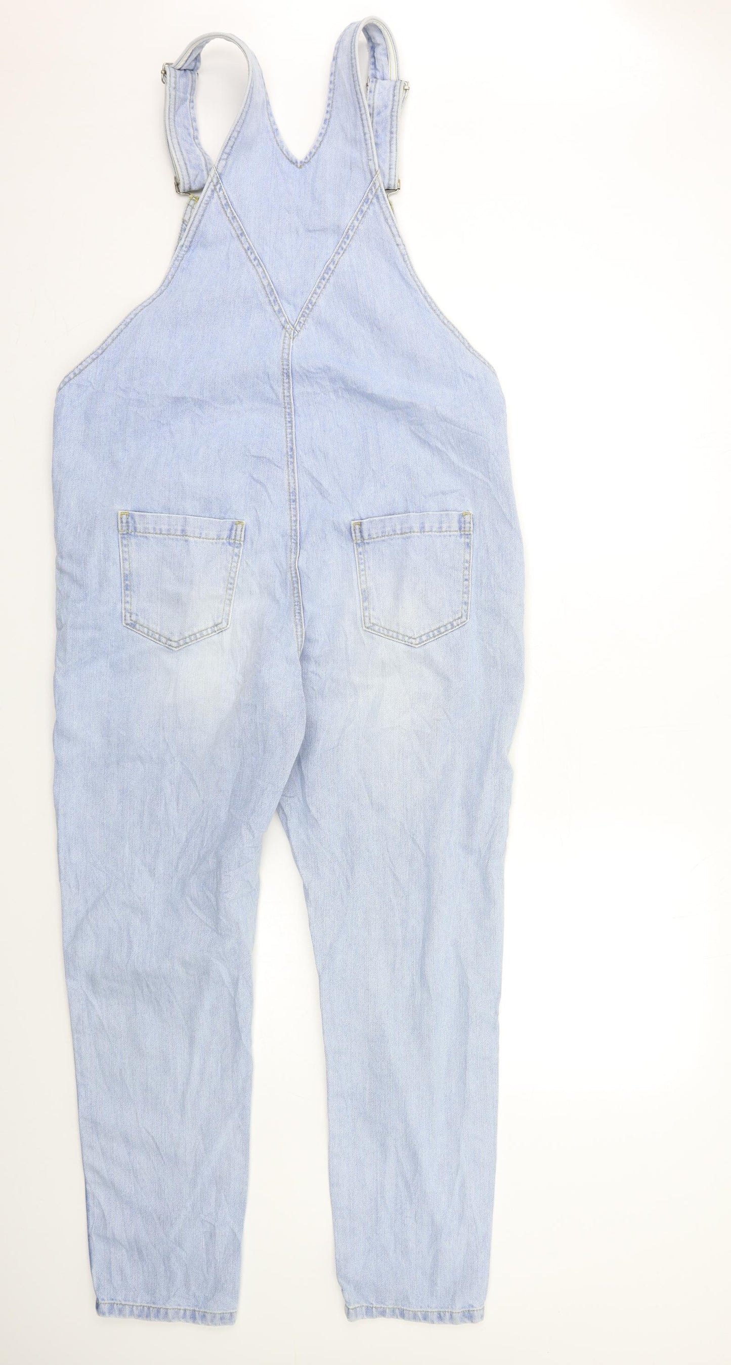 Dorothy Perkins Womens Blue  Denim Dungaree One-Piece Size 12