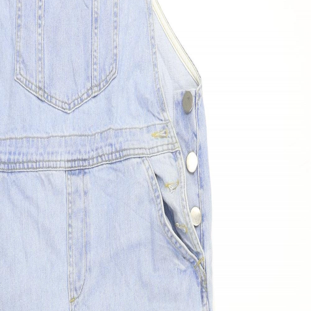 Dorothy Perkins Womens Blue  Denim Dungaree One-Piece Size 12