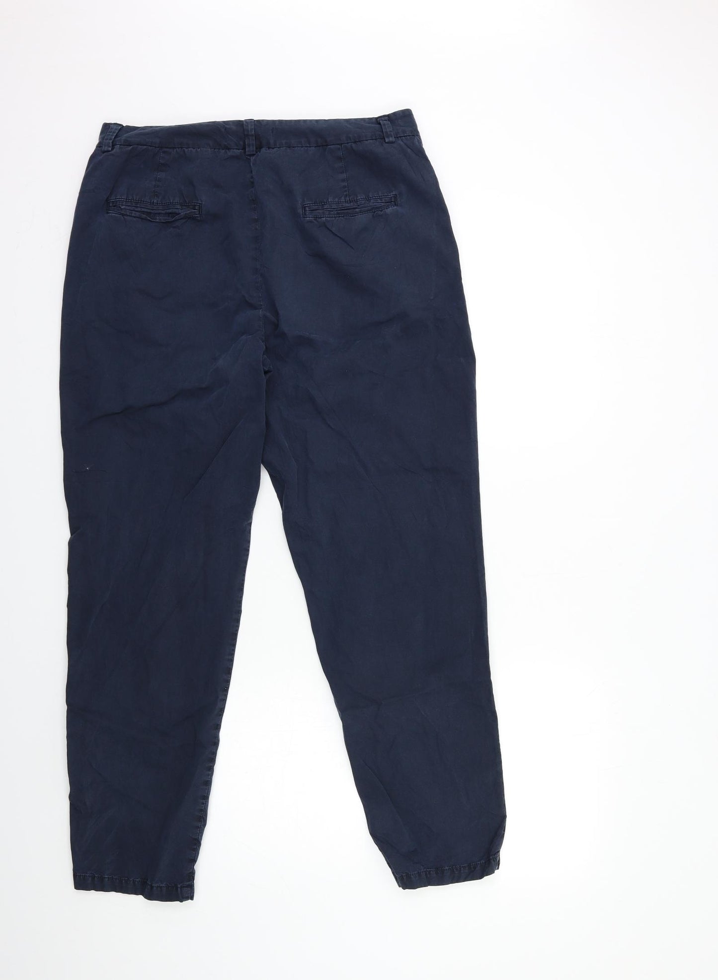 Marks and Spencer Womens Blue   Cargo Trousers Size 14 L30 in