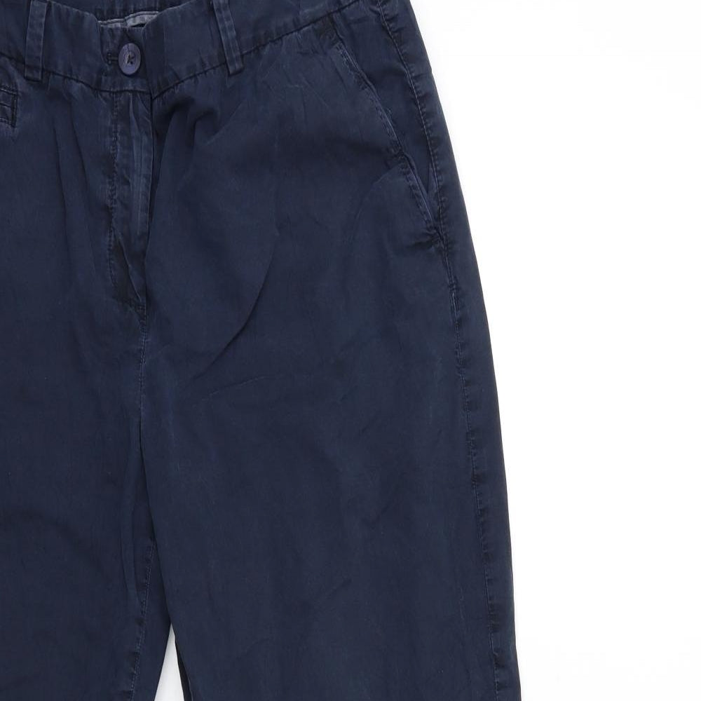 Marks and Spencer Womens Blue   Cargo Trousers Size 14 L30 in