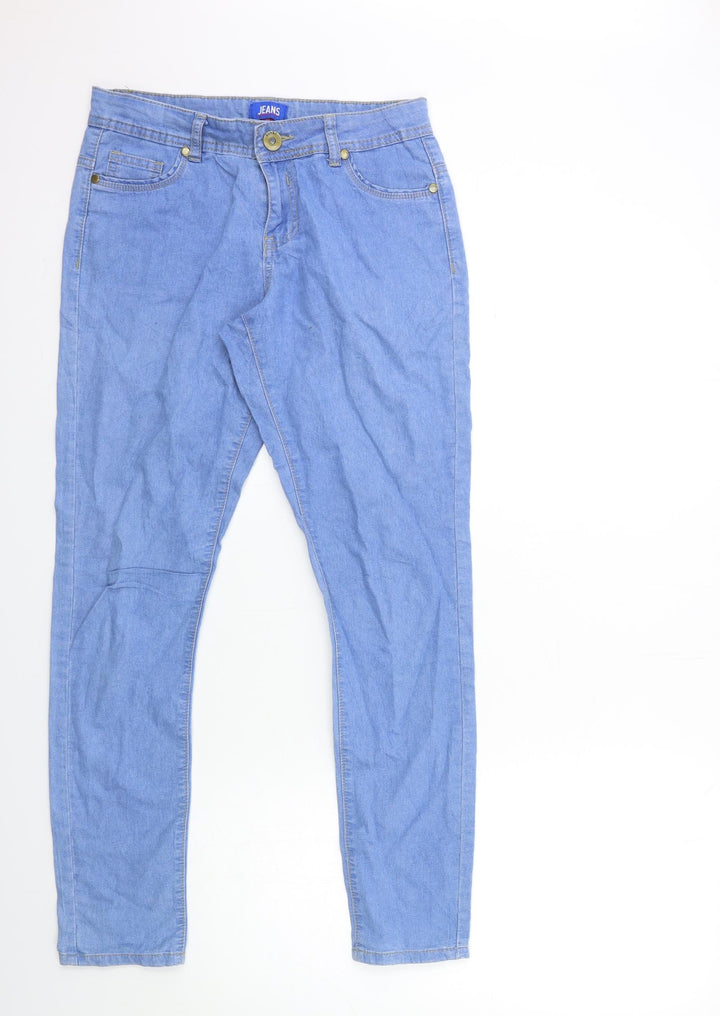JEANS Womens Blue Denim Skinny Jeans Size 10 L28 in