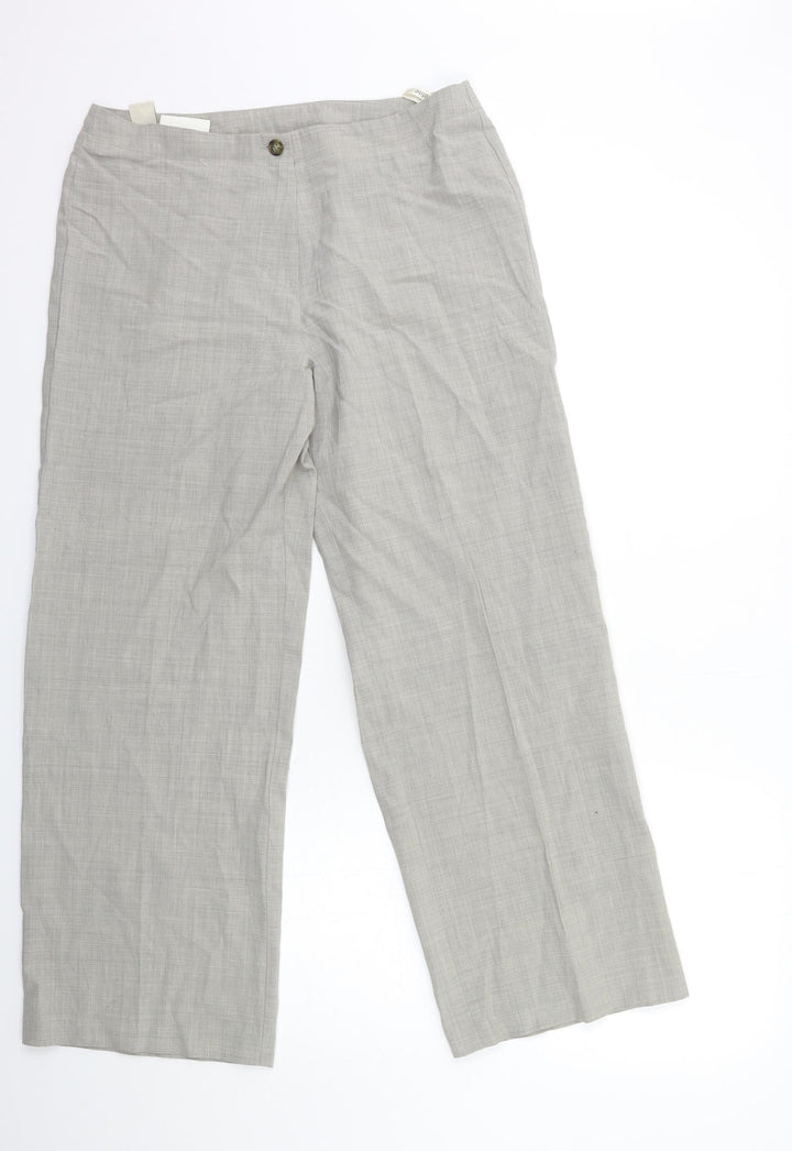 BHS Womens Grey Trousers Size 16 L20 in